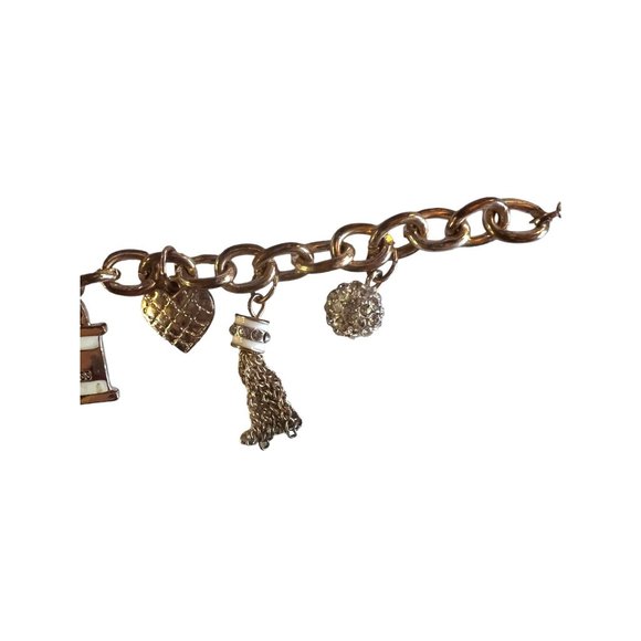 Guess Charm Bracelet Silver and Gold Tone Accessory Fashion Jewelry - Picture 6 of 9